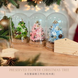 Preserved flower Christmas Tree Workshop 2 hours (S Size Corkboard base)